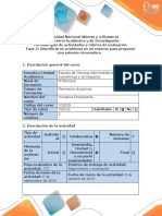 Guía de Actividades y Rúbrica de Evaluación - Fase 2 - Identificar Un Problema en Mi Entorno para Proponer Una Solución Innovadora PDF