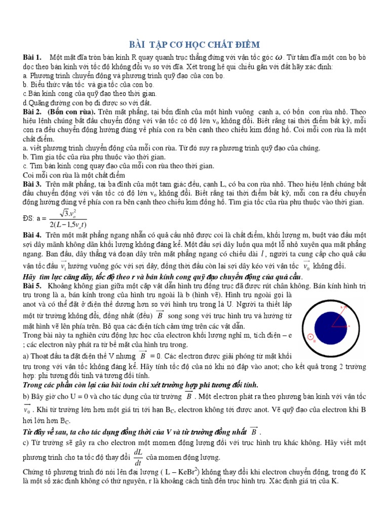 Bai Tap Co Hoc Chat Diem Pdf