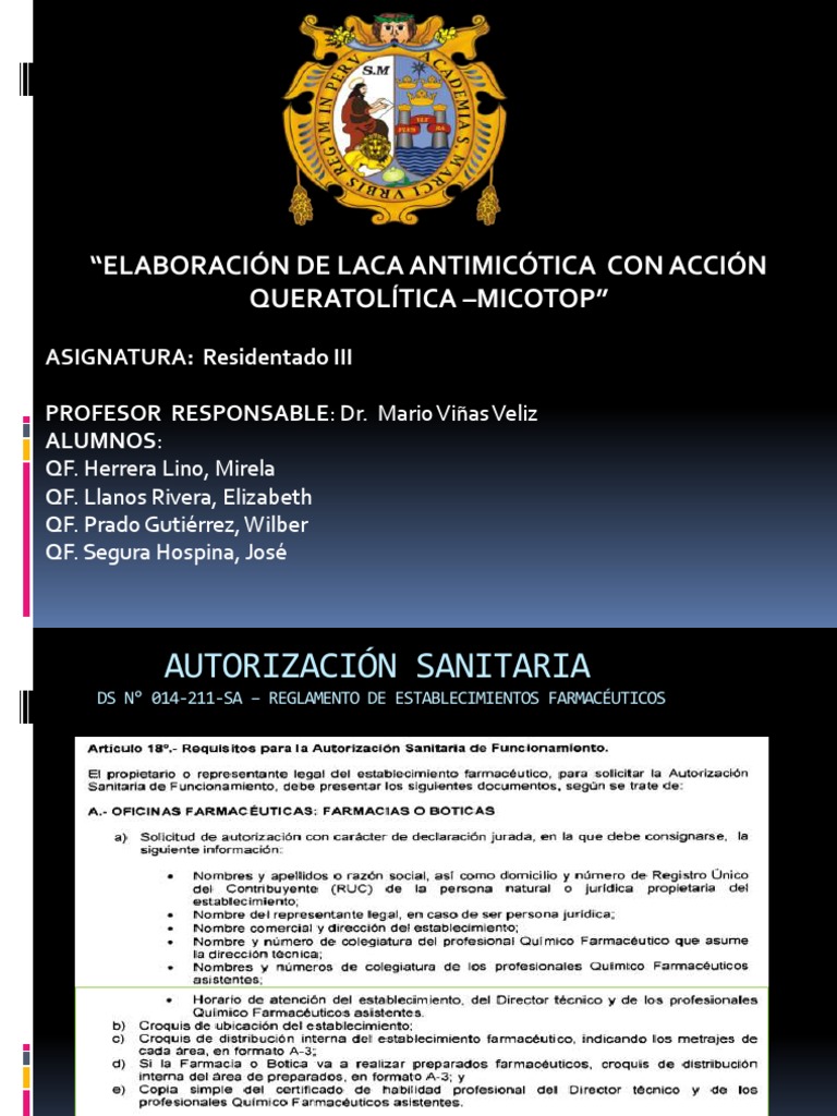 Laca Antimicótica Micotop: Elaboración y Uso | PDF | Farmacia ...