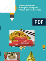 Makanan Kesempatan Khusus Dan Fusion Food