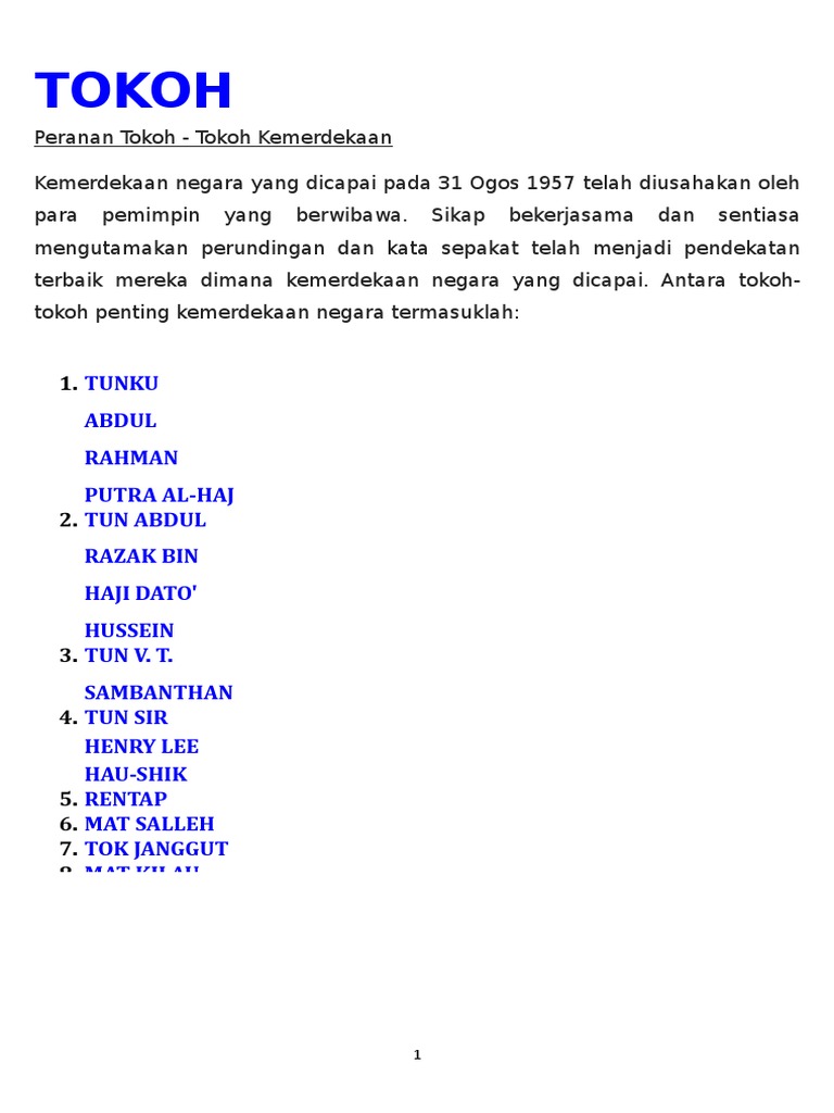 Tokoh Tokoh Kemerdekaan Pdf