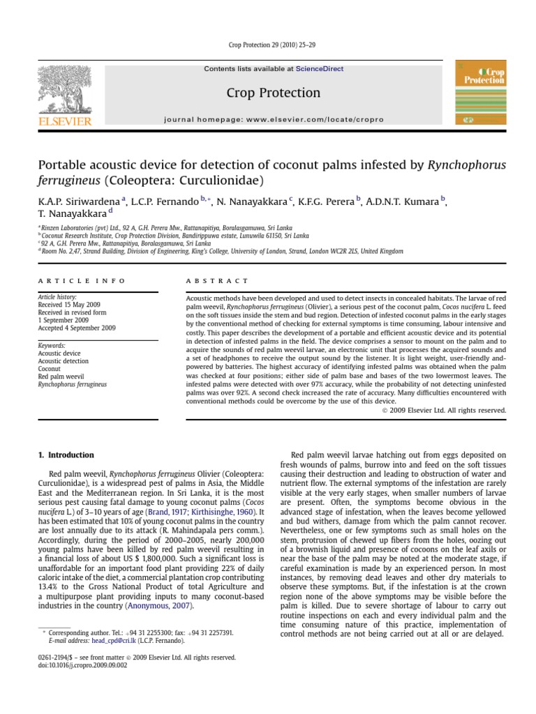 Portable Device for Detecting Infested Coconuts | PDF | Amplifier ...