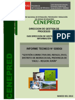 Caso Reubicacion Morococha - Informe Tecnico 028-2013-CENEPRED-SGI