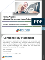 Training Proposal ITSI v.0.1