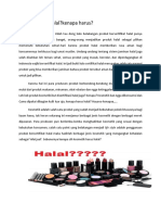 Kosmetik Halal Aman untuk Ibadah