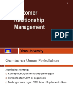 Customer Relationship Management: Dinus University