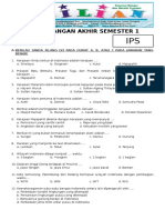 Soal UAS IPS Kelas 5 SD Semester 1 (Ganjil) Dan Kunci Jawaban PDF