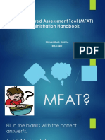 Multi-Factored Assessment Tool (MFAT) Administration Handbook