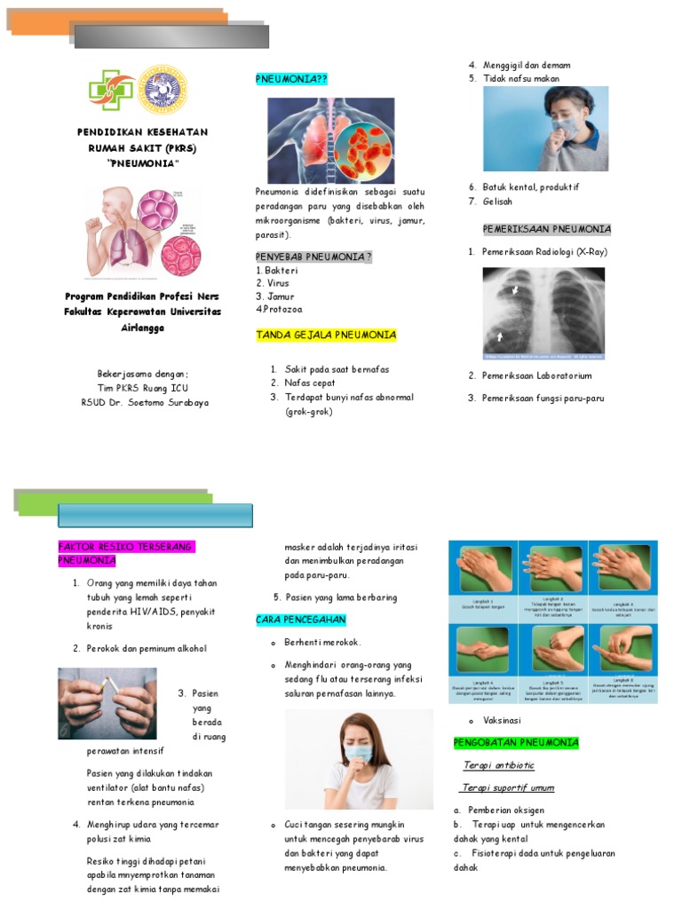 Leaflet Edukasi Pneumonia Dewasa | PDF