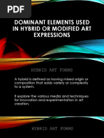 Dominant Elements Used in Hybrid or Modified Art Expressions