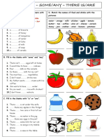 Food Drinks Some Any There Isare Grammar Drills 97846