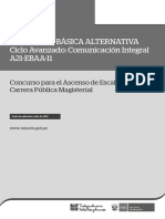 Educación Básica Alternativa Ciclo Avanzado: Comunicación Integral A21-EBAA-11