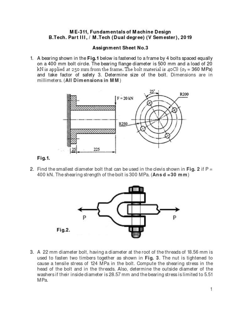 Bolt Size and Stress Calculations | PDF | Screw | Stress (Mechanics)