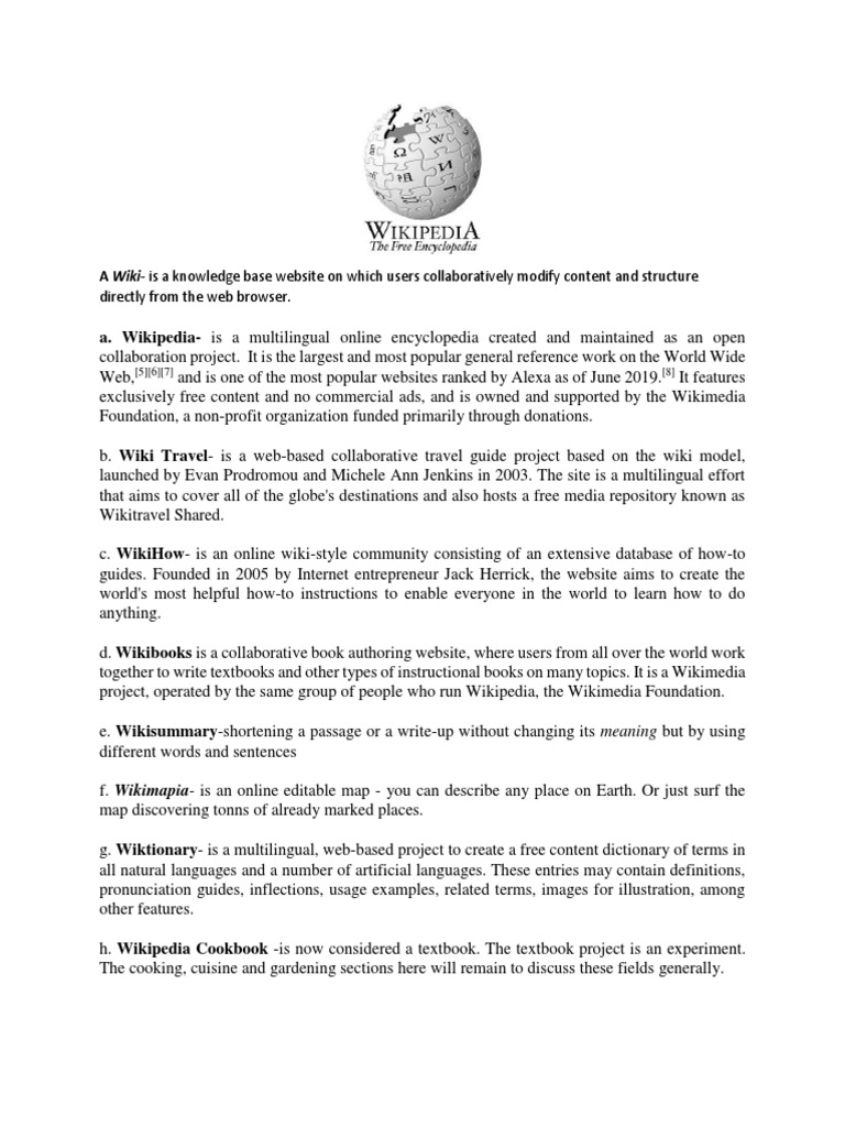 A. Wikipedia-Is A Multilingual Online Encyclopedia Created and ...
