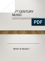 20 Century Music: A Search For The Meaning of Music