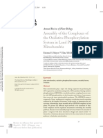 Review - Assembly of The Complexes of The Oxidative Phosphorylation System in Land Plant Mitochondria