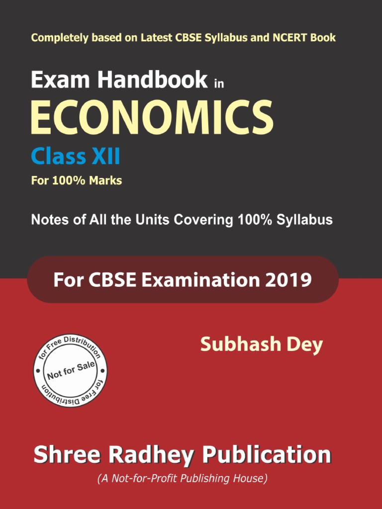 Book Economics Handbook Class X11 18 19 Supply And Demand Economics
