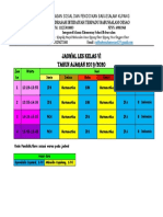 Jadwal Les Kelas Vi