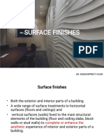 Surface Finishes: Ar. Ramanpreet Kaur