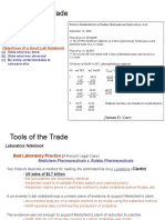 Tools of The Trade: Laboratory Notebook