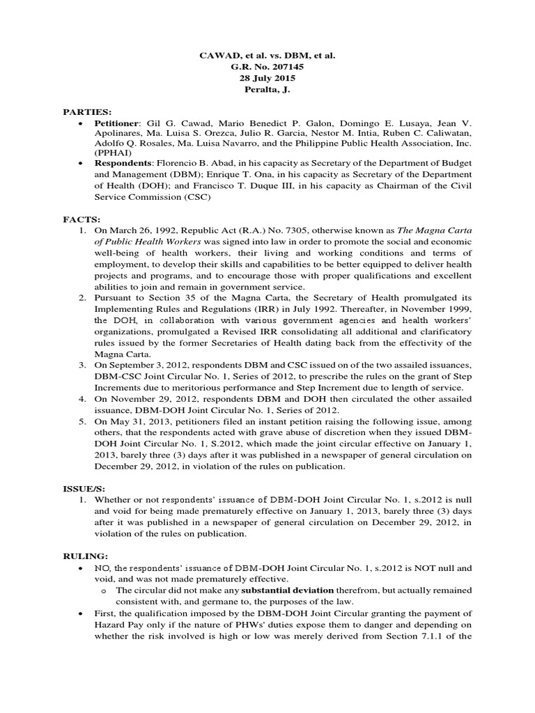 Cd 6 cawad vs abad et al g r no 207145 july 28 2015 pdf