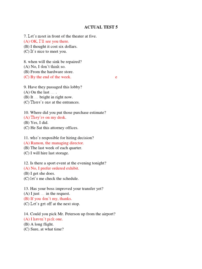 Actual Test 5 - Goi y | PDF | Business