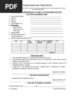 Chenab Valley Power Projects (P) LTD.: Form For Reimbursement of Fare To Attend Written Test (For SC/ST Candidates Only)