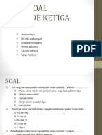 Soal Kimia Periode Ketiga