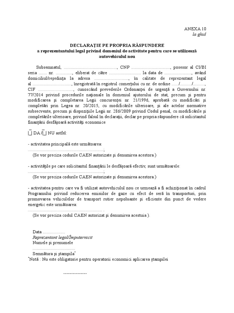 Anexa NR 10 Rabla Plus | PDF
