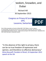 Internet Freedom, Snowden, and Dubai: Richard Hill 30 September 2013