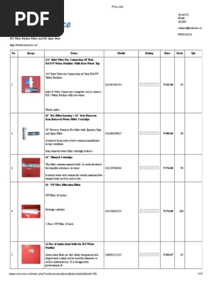 Price List