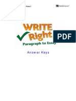 Write Right 2 - Paragraph To Essay - Answer Keys
