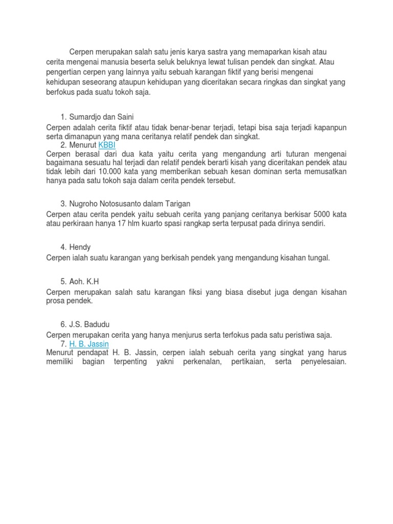 Cerpen Merupakan Salah Satu Jenis Karya Sastra Yang Memaparkan Kisah Atau Cerita Mengenai Manusia Beserta Seluk Beluknya Lewat Tulisan Pendek Dan Singkat
