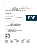 Default styles, formatting and elements test document