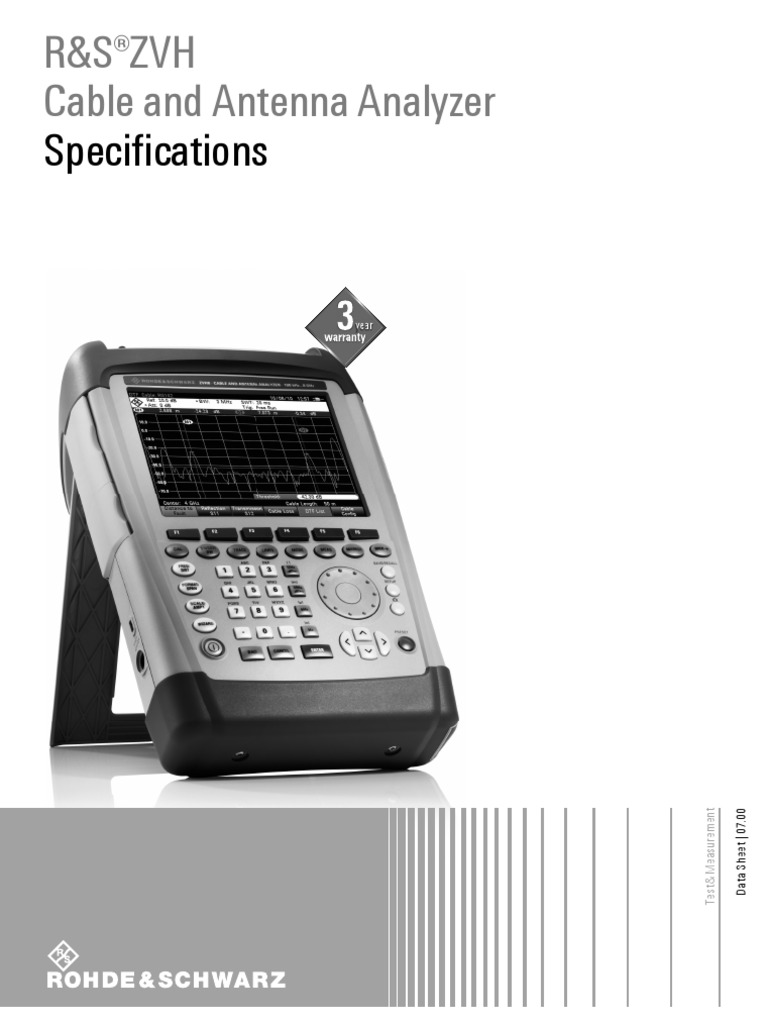 Specifications: R&S®ZVH Cable and Antenna Analyzer | PDF | Decibel ...