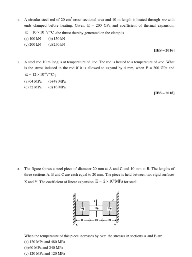 Thermal Stress | PDF | Thermal Expansion | Stress (Mechanics)