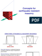concept for earthquake resistance masonary