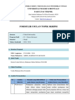 Formulir Usulan Topik Skripsi 