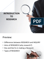 1. Introduction to Research 