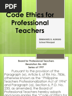 Code of Ethics For Professional Teachers