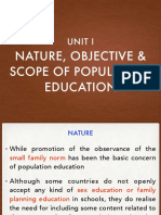 Nature, Objective and Scope of Population Education