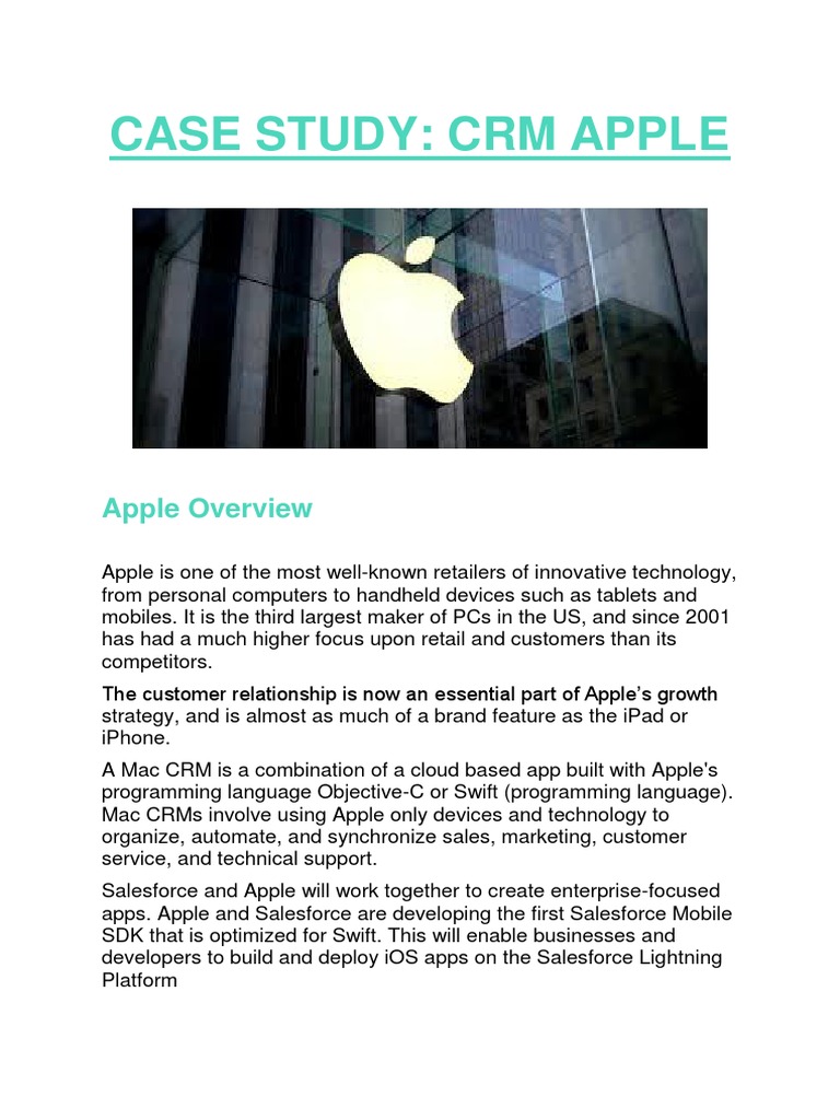 apple crm case study pdf