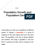 Population Growth, Population Density