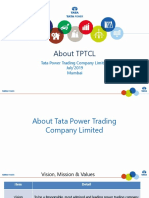 About TPTCL: Tata Power Trading Company Limited July'2019 Mumbai