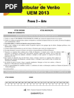 Vestibular de Verão UEM 2013