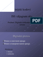 Linijski Kodovi ISI I Dijagram Oka: Predmet: Digitalni Telekomunikacioni Sistemi