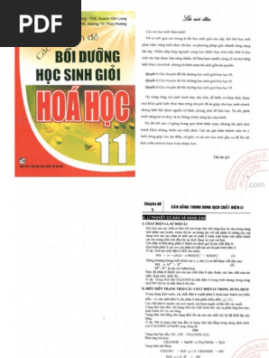 Các chuyên đề bồi dưỡng học sinh giỏi Hóa học 11 PDF | PDF
