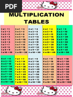 Math Operation Table Tarp