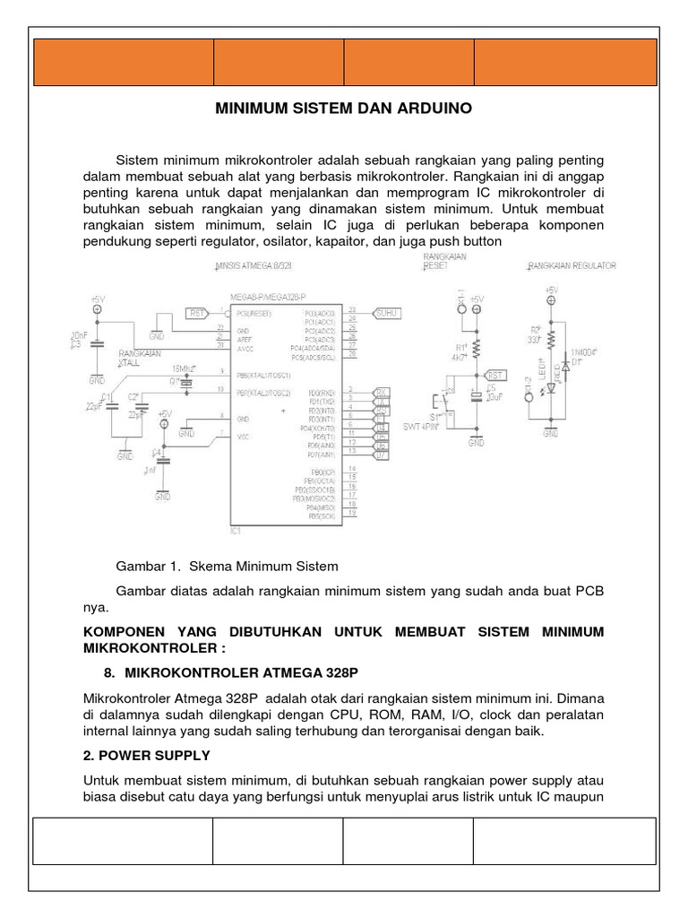 Rangkaian Minimum Atmega328 dan Arduino | PDF | Teknologi & Rekayasa