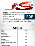NEEDS - Refers To An Individual's Basic